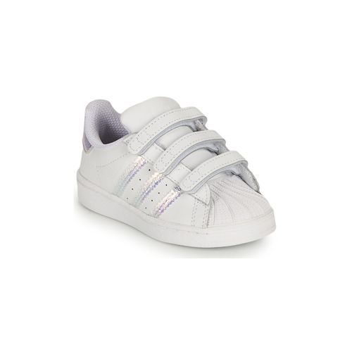Παπούτσια Κορίτσι Χαμηλά Sneakers adidas Originals SUPERSTAR CF I Άσπρο / Iridescent