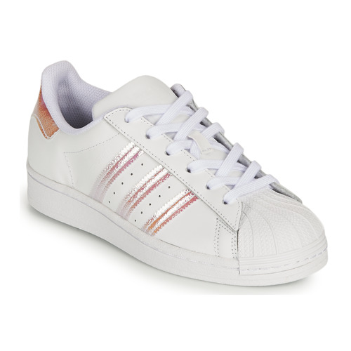 Παπούτσια Κορίτσι Χαμηλά Sneakers adidas Originals SUPERSTAR J Άσπρο / Iridescent