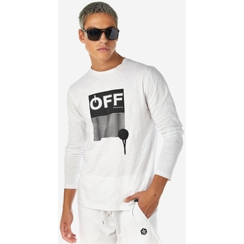 Υφασμάτινα Άνδρας Μπλουζάκια με μακριά μανίκια Brokers ΑΝΔΡΙΚΟ T-SHIRT Άσπρο