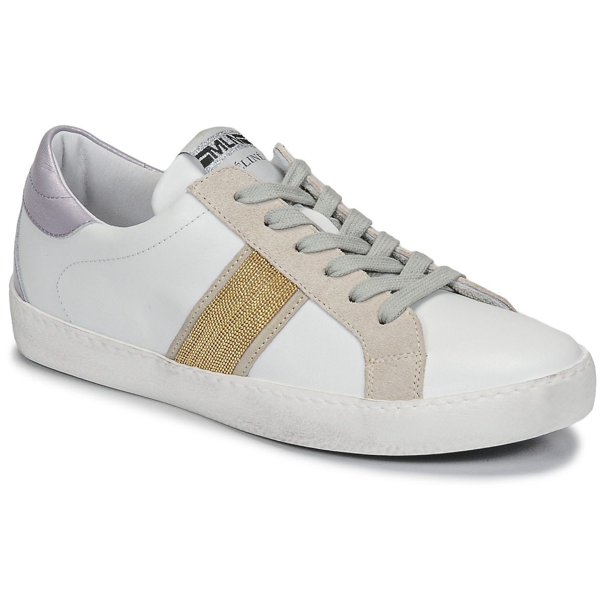 Παπούτσια Γυναίκα Χαμηλά Sneakers Meline KUC1414 Άσπρο / Gold