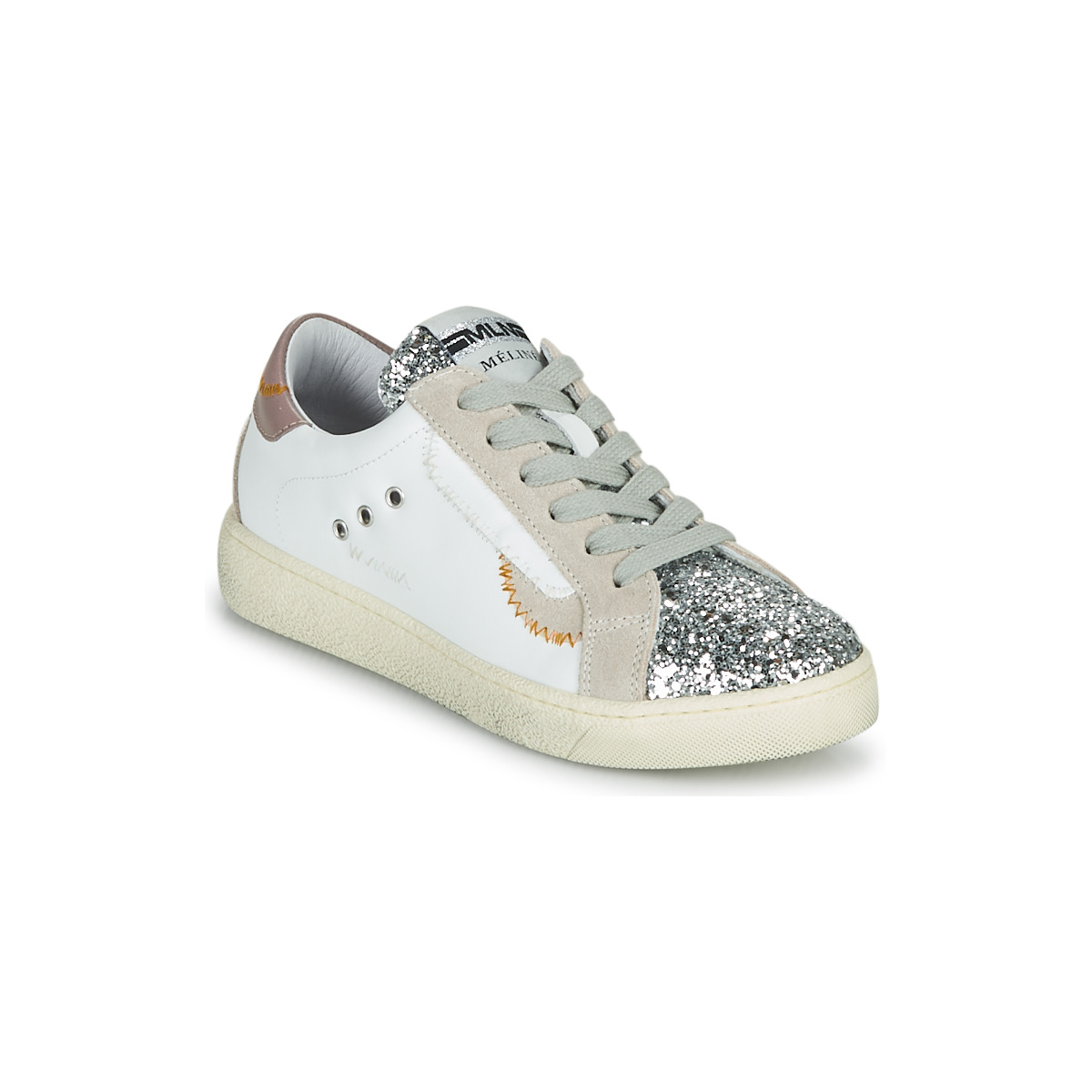 Παπούτσια Γυναίκα Χαμηλά Sneakers Meline CAR139 Άσπρο / Glitter