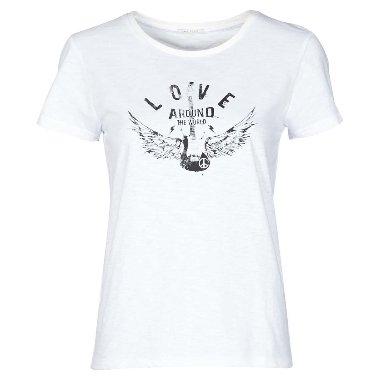 Υφασμάτινα Γυναίκα T-shirt με κοντά μανίκια Ikks BS10185-11 Ecru