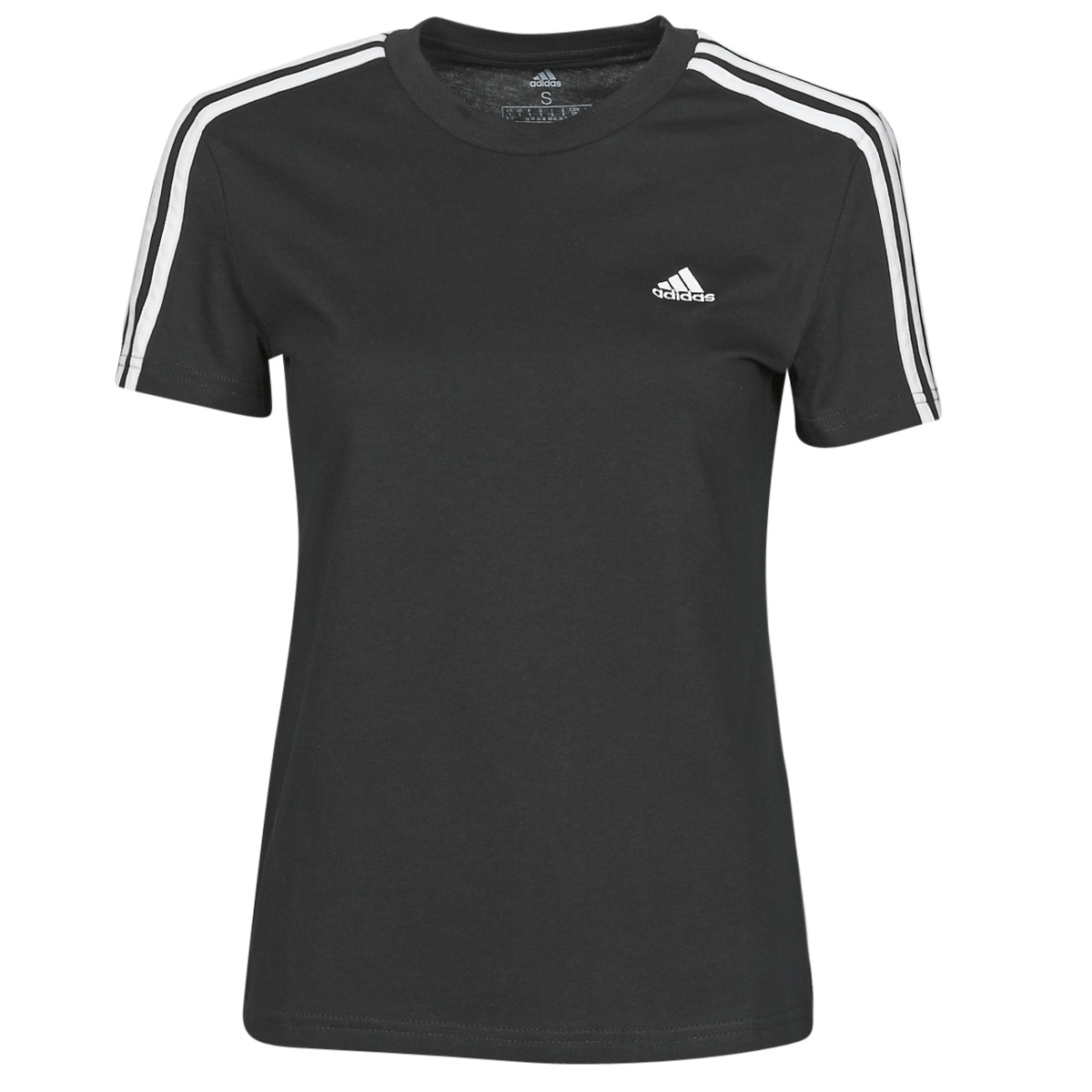 Υφασμάτινα Γυναίκα T-shirt με κοντά μανίκια Adidas Sportswear W 3S T Black