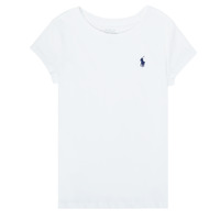 Υφασμάτινα Κορίτσι T-shirt με κοντά μανίκια Polo Ralph Lauren ZALLIE Άσπρο
