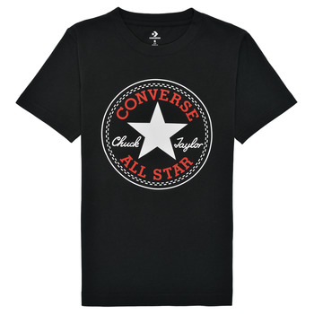 Υφασμάτινα Αγόρι T-shirt με κοντά μανίκια Converse CORE CHUCK PATCH TEE Black