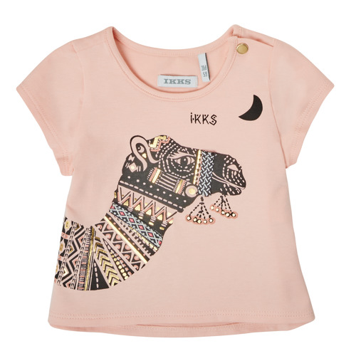 Υφασμάτινα Κορίτσι T-shirt με κοντά μανίκια Ikks XS10100-32 Ροζ