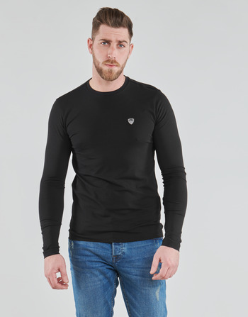 Υφασμάτινα Άνδρας Μπλουζάκια με μακριά μανίκια Emporio Armani EA7 TRAIN CORE SHIELD Black