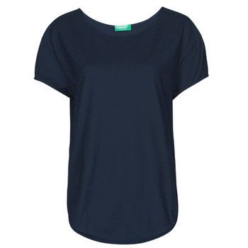 Υφασμάτινα Γυναίκα T-shirt με κοντά μανίκια Benetton FOLLIA Μπλέ