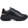 Παπούτσια Άνδρας Sneakers Ed Hardy Puand leather chunky runner with gold detail Black