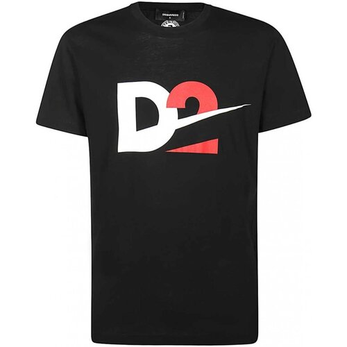 Υφασμάτινα Άνδρας T-shirt με κοντά μανίκια Dsquared S74GD0728 Black
