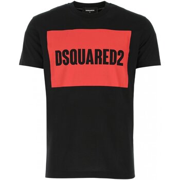 Υφασμάτινα Άνδρας T-shirt με κοντά μανίκια Dsquared S74GD0720 Black