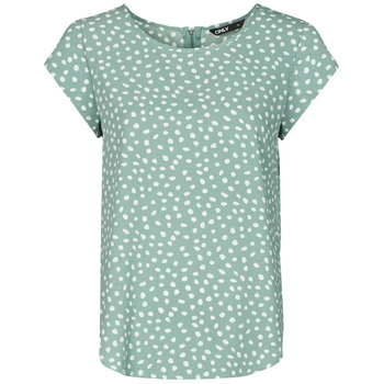 Υφασμάτινα Γυναίκα Μπλούζες Only ONLVIC Green / Άσπρο