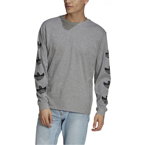 Υφασμάτινα T-shirts & Μπλούζες adidas Originals Shmoofoil logo ls tee Grey