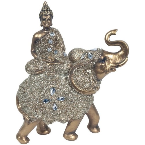 Σπίτι Αγαλματίδια και  Signes Grimalt Ο Βούδας Κάθεται Στον Ελέφαντα Gold