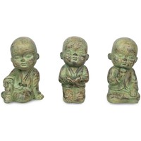 Σπίτι Αγαλματίδια και  Signes Grimalt Μικρός Βούδας Set 3 Μονάδες Kaki
