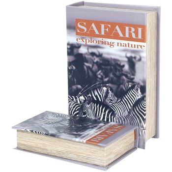 Σπίτι Καλάθια / κουτιά Signes Grimalt Κιβώτια Βιβλίων Safari Zebra 2U Multicolour