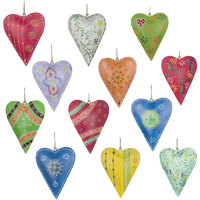 Σπίτι Εορταστικά διακοσμητικά Signes Grimalt Καρδιές Set 12 Μονάδες Multicolour
