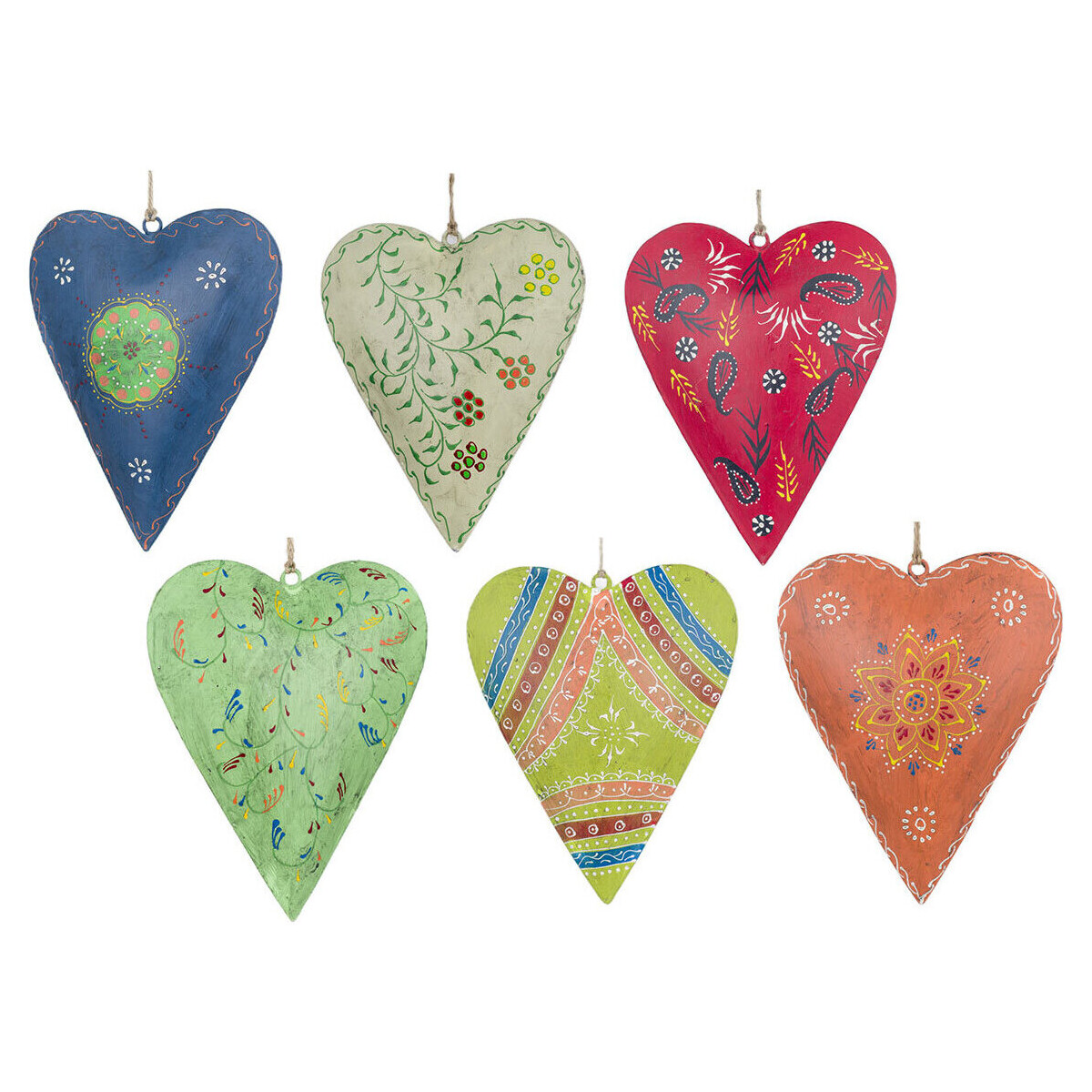 Σπίτι Εορταστικά διακοσμητικά Signes Grimalt Καρδιές Set 6 Μονάδες Multicolour