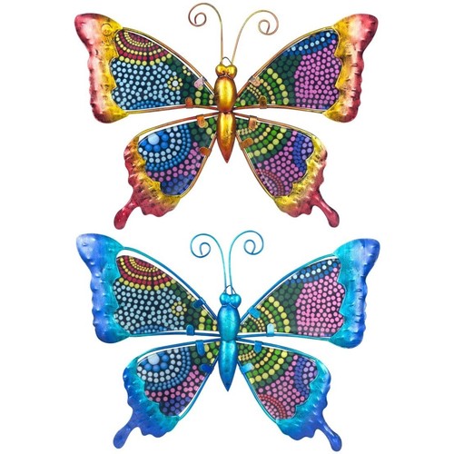 Σπίτι Αγαλματίδια και  Signes Grimalt Πεταλούδες Set 2 Μονάδες Multicolour