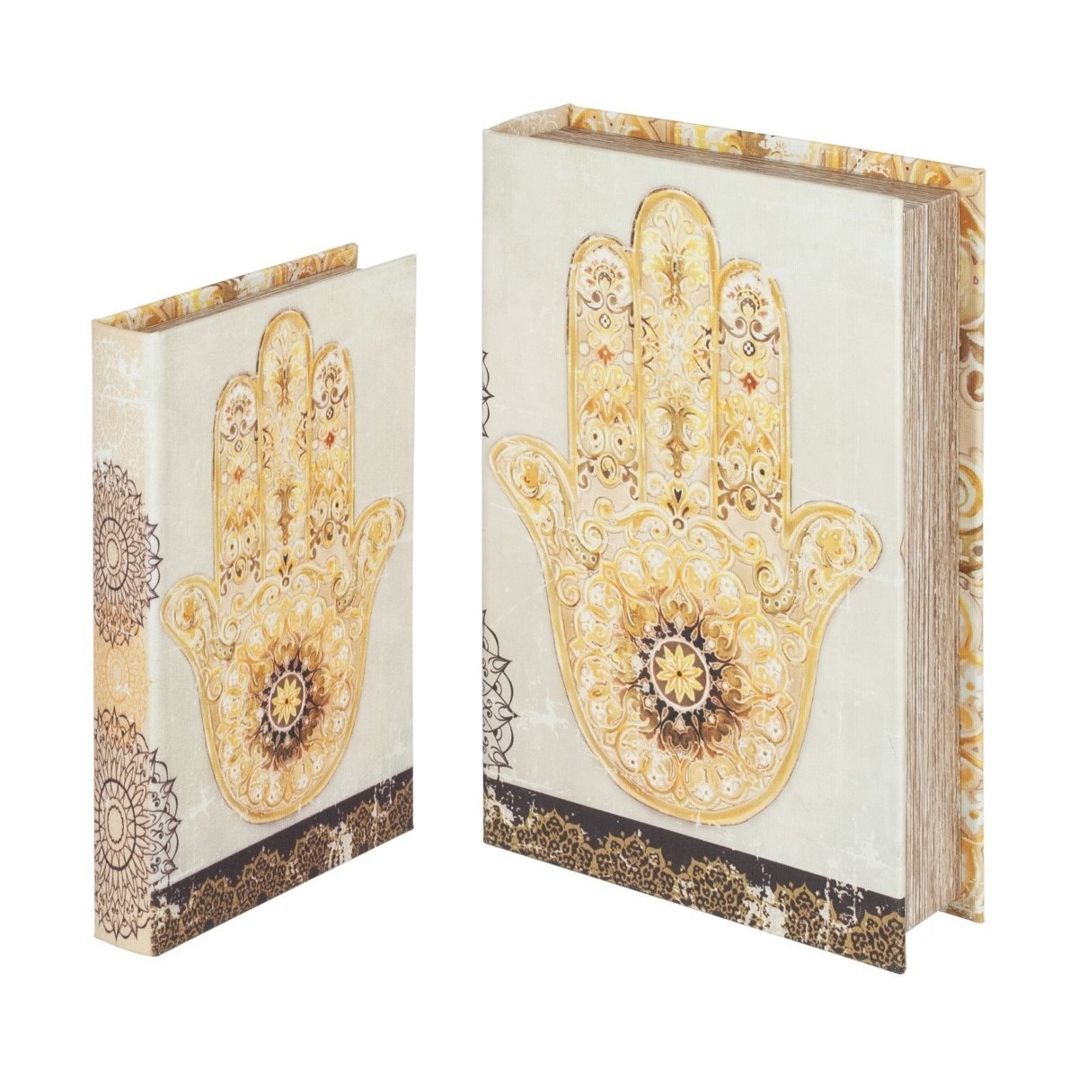Σπίτι Καλάθια / κουτιά Signes Grimalt Βιβλίο Χειρός Fatima Set 2U Beige