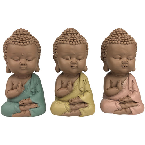 Σπίτι Αγαλματίδια και  Signes Grimalt Linda Buddha Set 3 Μονάδες Multicolour