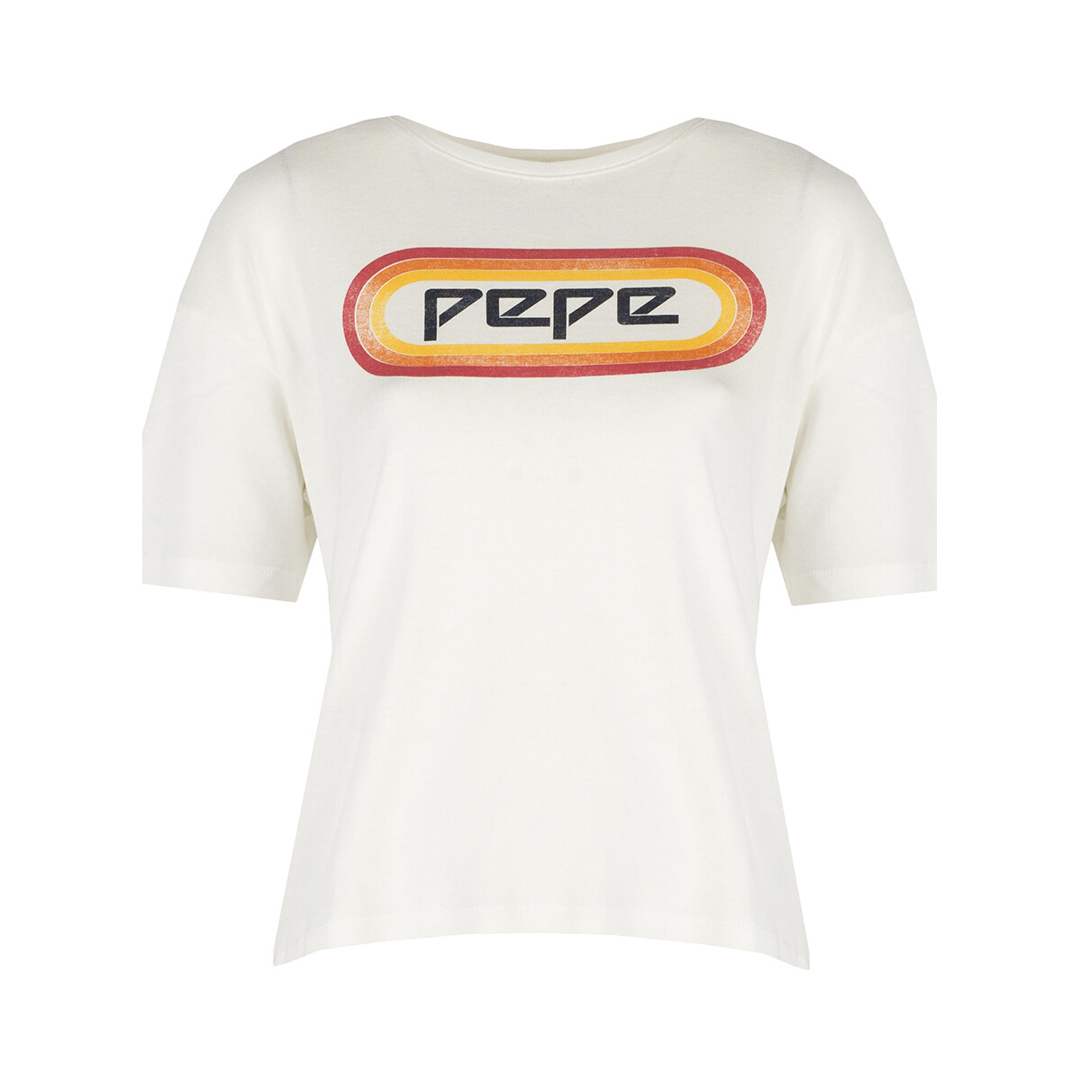 Υφασμάτινα Γυναίκα T-shirt με κοντά μανίκια Pepe jeans PL504476 | Paula Beige