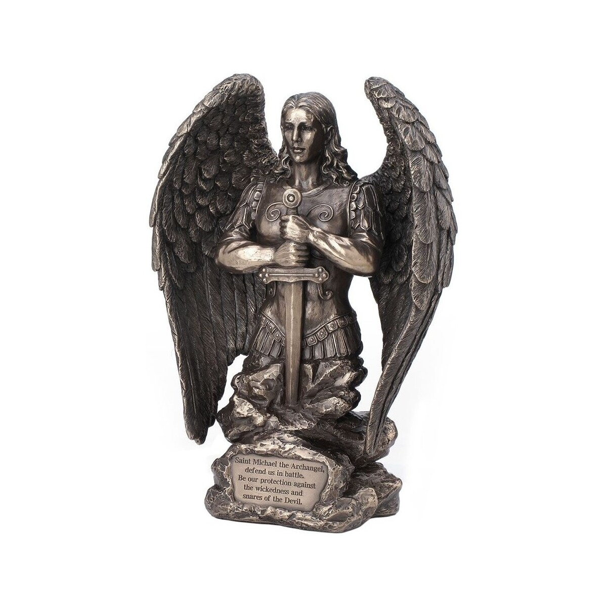 Σπίτι Αγαλματίδια και  Signes Grimalt Άγιος Μιχαήλ Προσευχόμενος Χάλκινος Silver