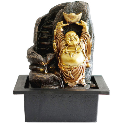 Σπίτι Αγαλματίδια και  Signes Grimalt Ευτυχισμένο Σιντριβάνι Του Βούδα Gold