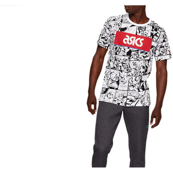 Υφασμάτινα Άνδρας T-shirt με κοντά μανίκια Asics TF M Graphic SS 1 Tee Άσπρο