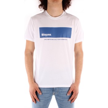 Υφασμάτινα Άνδρας T-shirt με κοντά μανίκια Blauer 21SBLUH02132 Άσπρο