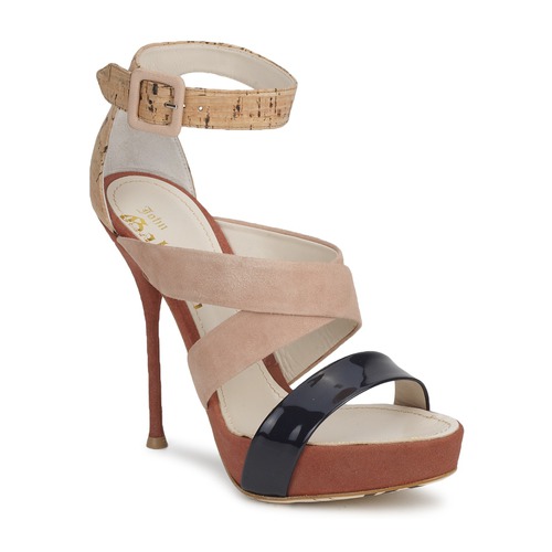 Παπούτσια Γυναίκα Σανδάλια / Πέδιλα John Galliano AN6363 Ροζ / Marine / Beige