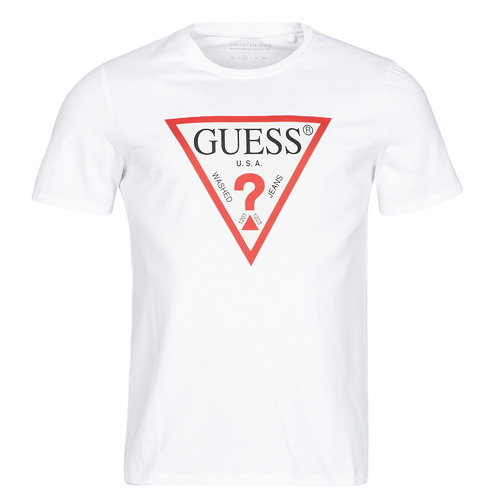 Υφασμάτινα Άνδρας T-shirt με κοντά μανίκια Guess CN SS ORIGINAL LOGO TEE Άσπρο
