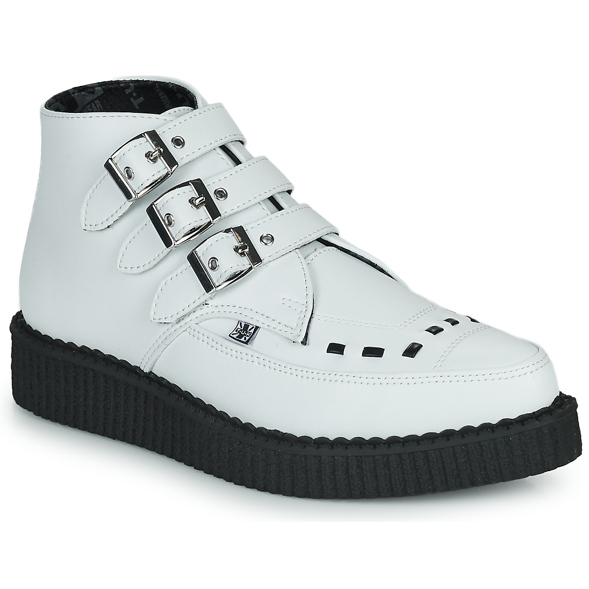 Παπούτσια Μπότες TUK POINTED CREEPER 3 BUCKLE BOOT Άσπρο
