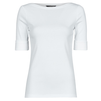 Υφασμάτινα Γυναίκα Μπλουζάκια με μακριά μανίκια Lauren Ralph Lauren JUDY-ELBOW SLEEVE-KNIT Άσπρο