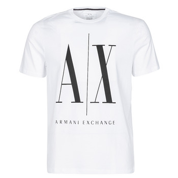 Υφασμάτινα Άνδρας T-shirt με κοντά μανίκια Armani Exchange HULO Άσπρο