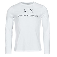 Υφασμάτινα Άνδρας Μπλουζάκια με μακριά μανίκια Armani Exchange 8NZTCH Άσπρο