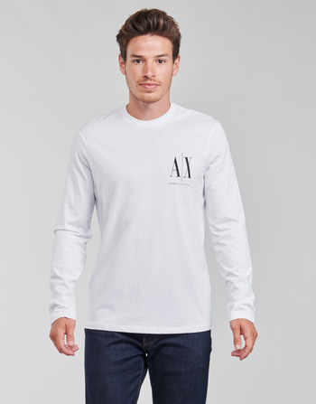 Υφασμάτινα Άνδρας Μπλουζάκια με μακριά μανίκια Armani Exchange 8NZTPL Άσπρο