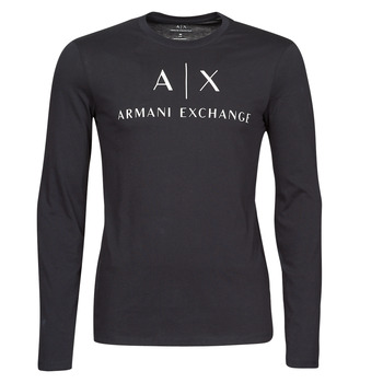 Υφασμάτινα Άνδρας Μπλουζάκια με μακριά μανίκια Armani Exchange 8NZTCH Marine
