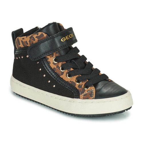 Παπούτσια Κορίτσι Ψηλά Sneakers Geox KALISPERA Black / Leopard