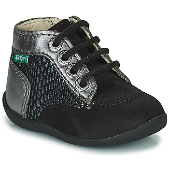 Παπούτσια Κορίτσι Μπότες Kickers BONZIP-2 Black / Silver