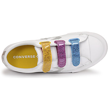 Converse STAR PLAYER 3V GLITTER TEXTILE OX Άσπρο / Multicolour