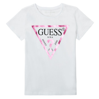 Υφασμάτινα Κορίτσι T-shirt με κοντά μανίκια Guess BELINDA Άσπρο