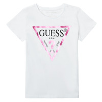 Υφασμάτινα Κορίτσι T-shirt με κοντά μανίκια Guess SECRA Άσπρο