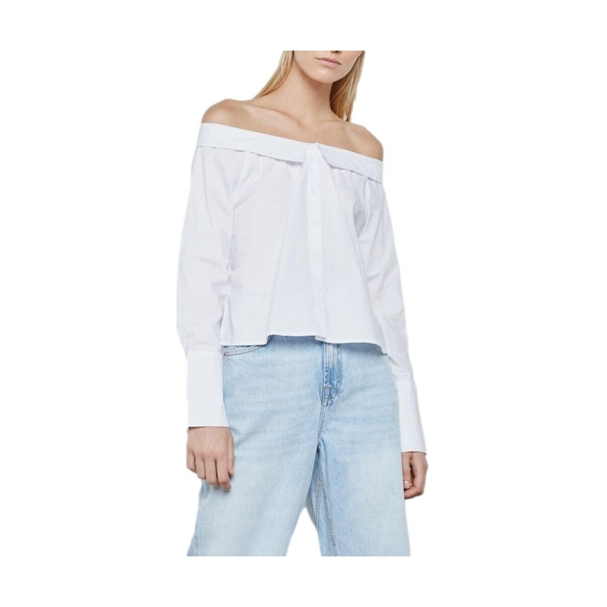 Only  Μπλούζα Only Off Shoulders Bambi Top - Bright White