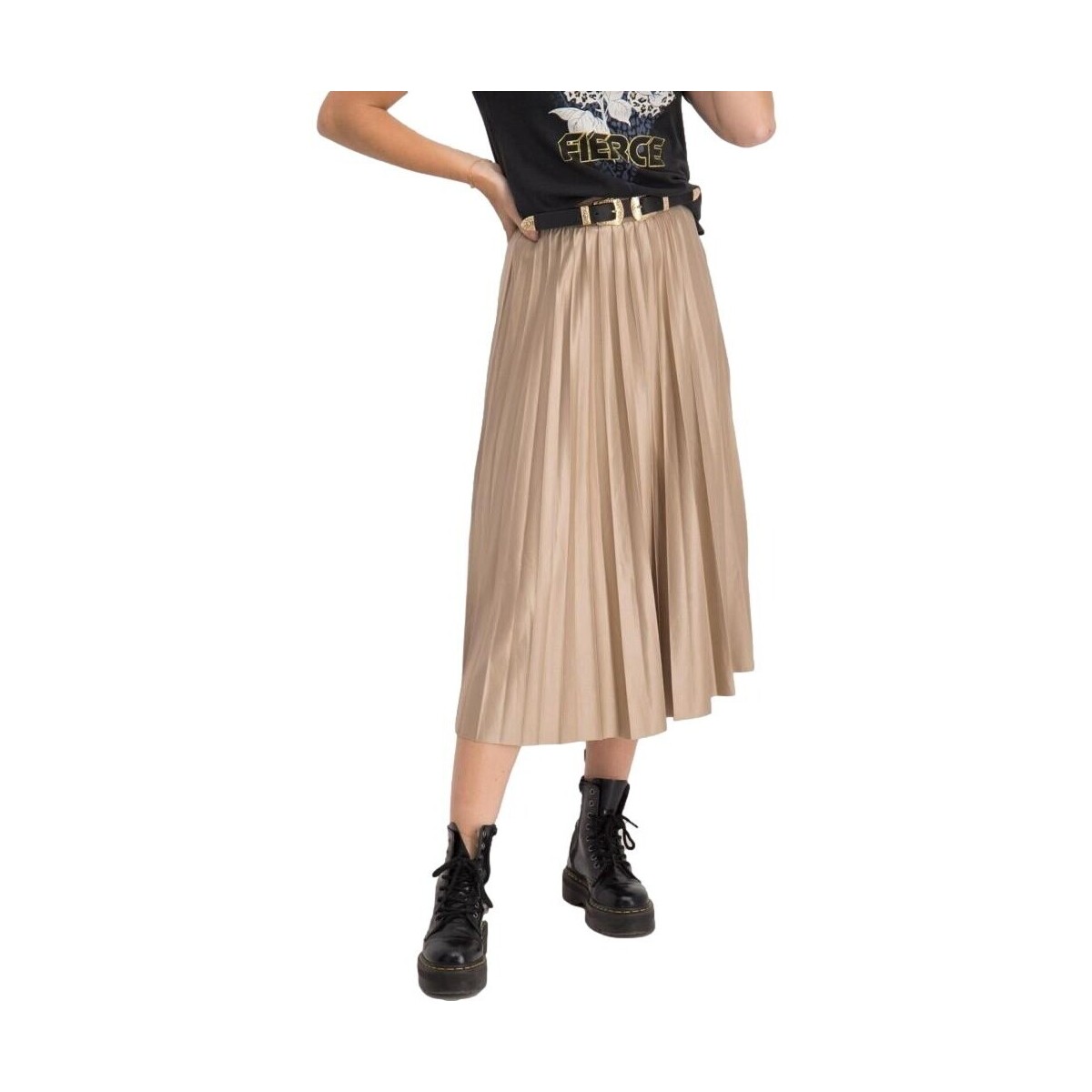 Υφασμάτινα Γυναίκα Φούστες Vila Nitban Midi Skirt - Sand Shell Beige