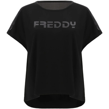 Υφασμάτινα Γυναίκα T-shirt με κοντά μανίκια Freddy S1WTBT3 Black