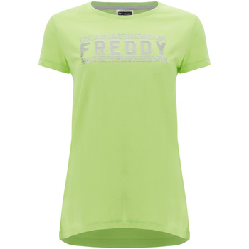 Υφασμάτινα Γυναίκα T-shirt με κοντά μανίκια Freddy S1WCLT2 Green