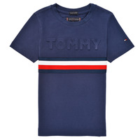 Υφασμάτινα Αγόρι T-shirt με κοντά μανίκια Tommy Hilfiger ELEONORE Marine