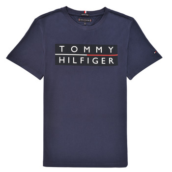 Υφασμάτινα Αγόρι T-shirt με κοντά μανίκια Tommy Hilfiger TERRAD Marine