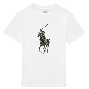 Υφασμάτινα Αγόρι T-shirt με κοντά μανίκια Polo Ralph Lauren GUILIA Άσπρο